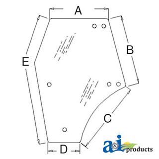 3C581-70774 - Glass, Door (LH); Tinted