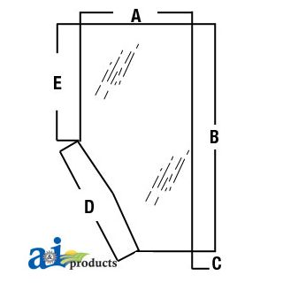 3G710-70670 - Glass, Door (RH)