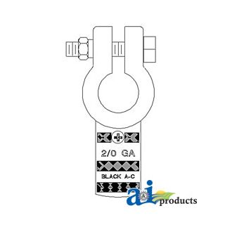 4001005N-B - Battery Terminal, Neg. Copper Crimp, 1 Ga. (5 Pk)