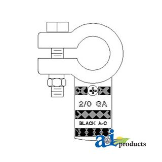 4120005P-B - Battery Terminal, Pos. Copper Crimp, 2/0 Ga. (5 Pk)