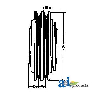 4363717 - Clutch - Sanden Style (2 Groove 6 Pulley)