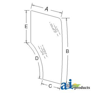 44910452 - Glass, Door Rh; 6 Holes
