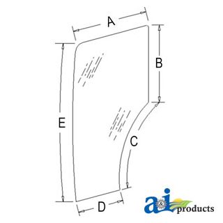 44910453 - Glass Door; Lh; 6 Holes