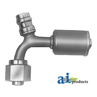 461-3105 - Aluminum 90° Female O-Ring W/ R134a Service Port Fitting