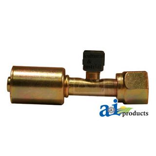 461-3377 - Steel Straight Female O-Ring W/ R134a Service Port Fitting