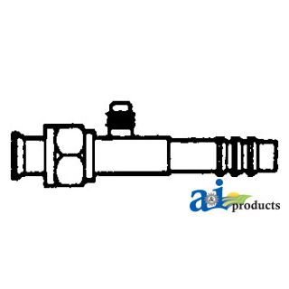 461-676 - Straight Female Flare Barb Fitting W/ R12 1/4" Service Port