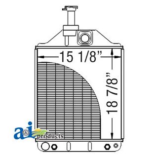 531981M94 - Radiator w/ Oil Cooler, 4.796" Neck