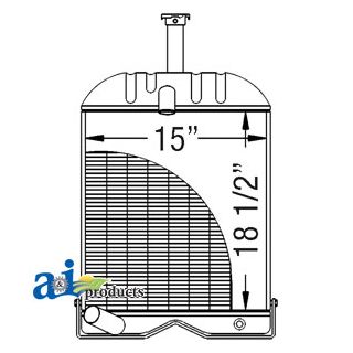 539919M91 - Radiator w/ 4.500" Neck