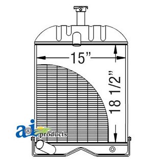 579004M91 - Radiator w/ 3.500" Neck