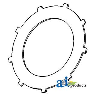 635384R2 - Steering Clutch Disc: 9.8" OD, 5.67" ID, 9 external ea