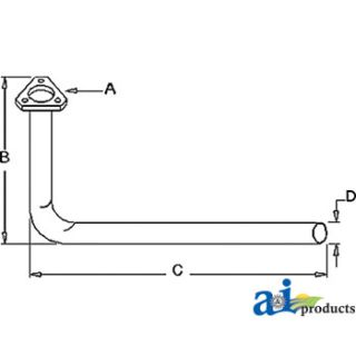 673511M91 - Elbow, Exhaust