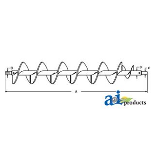 71413017 - Auger; Clean Grain, Upper Bin Fill, Extended Wear