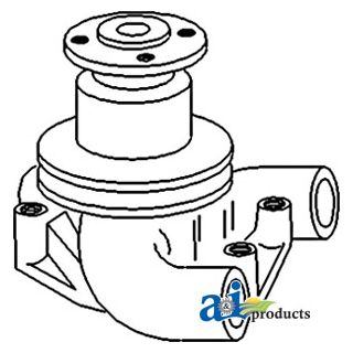 734932M91 - Water Pump w/ Single Pulley