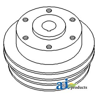 747751M1 - Pulley, Water Pump (3 Groove)