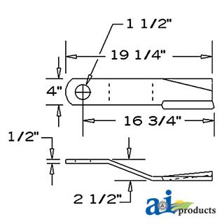 7829BH - Rotary Cutter Blade, CW, Lift