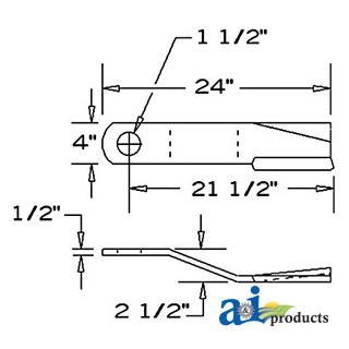 78494BH - Blade, Rotary Cutter, CW, Lift