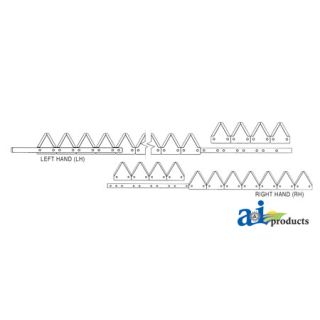801-024 - 8' (LH), Chrome 12ga top serrated, Bolt-On