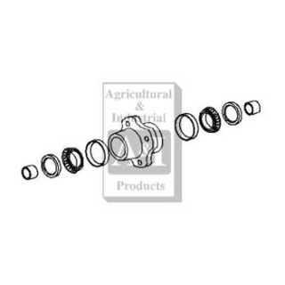 80A196 - Hub w/ Bolts, Cups, Cones, Seals, Bushings