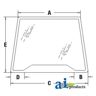 82000296 - Glass, Windshield, Front