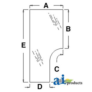 82000367 - Glass, Door (RH)