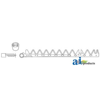 830-579 - 9', Chrome 11ga top serrated, Riveted