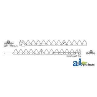 861-565 - 6' (RH), Chrome 11ga top serrated, Bolt-On