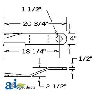 86664BH - Rotary Cutter Blade, CCW, Lift