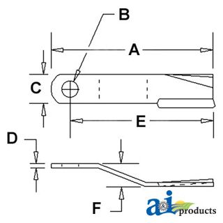 86665BH - Rotary Cutter Blade, CW, Lift