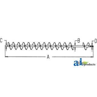 87617556 - Auger, Grain Tank Lower