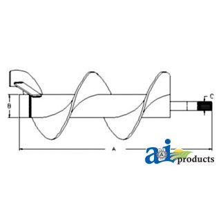 87657822 - Auger Extension, Unloading; 3 Ft., Extended Wear