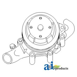 87800119 - Pump, Water w/ Single Pulley & Backplate