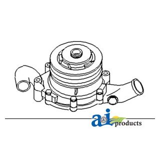 87800123 - Pump, Water w/ Double Pulley