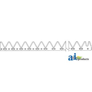 881-052 - 20', Black 11ga Big Tooth, Bolt-On