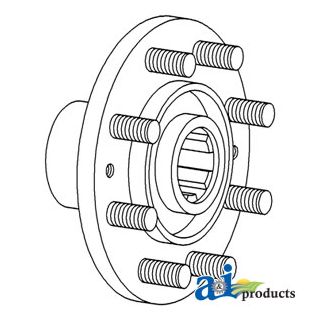 8N1171 - Hub & Stud, Rear Axle