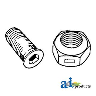 904-525 - 50 7/32 X 5/8" 60° Ctsk Bolt & Nut