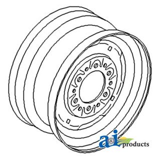 98A1466 - Rim, Front Wheel 6" x 14" 6 Lug