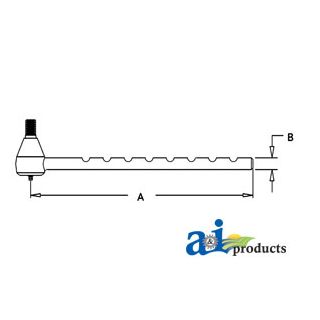 A143028 - Tie Rod End, Long, 8 Notches