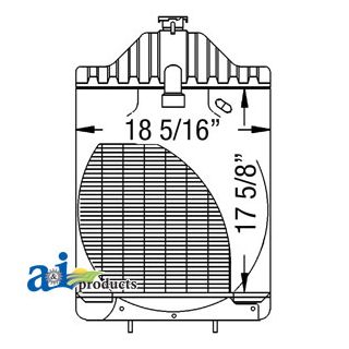 A39345 - Radiator w/ Oil Cooler Fitting