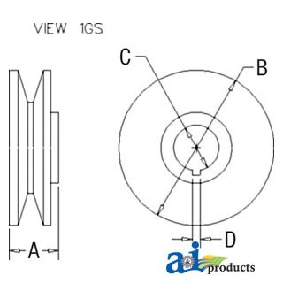 Adr5022 - Pulley, 1V-Groove