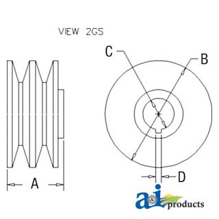 Adr5023 - Pulley, 2V-Groove