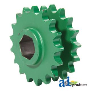 AE39301 - Sprocket, Double; Main Drive, 17/17 Tooth