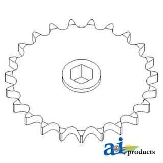 AH114830 - Sprocket, Row Unit; RH, 23 Tooth / 80 Chain