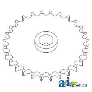 AH124999 - Sprocket, Row Unit; 28 Tooth / 60 Chain