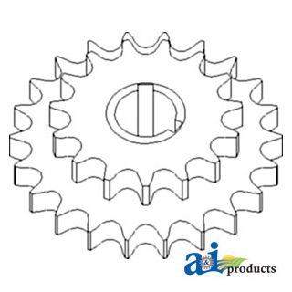 AH125782 - Sprocket Assy., Shaft w/ Reverser, Front (Variable)