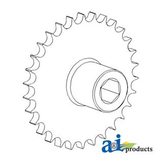 AH130571 - Sprocket Assy, Upper Tailings Elevator