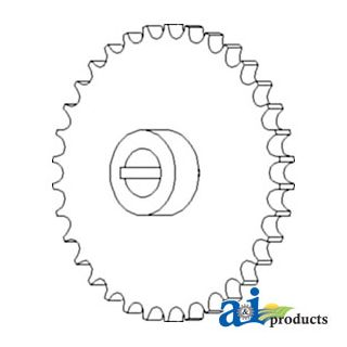 AH135614 - Sprocket Assy., Shaft & Pivot Housing, Feeder House, U