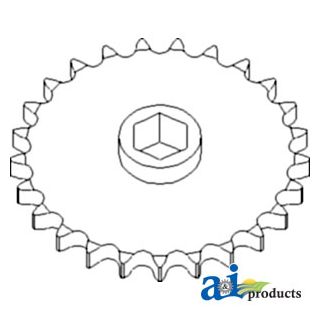 AH145983 - Sprocket, Row Unit; LH, 25 Teeth / 60 Chain
