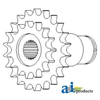 AH149349 - Drive Sprocket Assy., Drive Shaft, Sheave & Mountings,