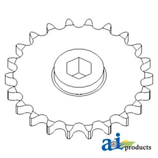 AH206760 - Sprocket, Row Unit; 22 Tooth / 80 Chain