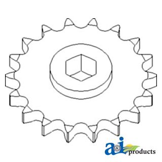 AH206761 - Sprocket, Row Unit; 18 Tooth / 80 Chain